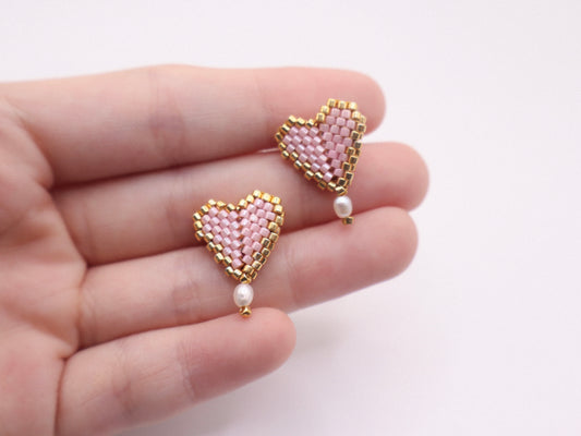 Blush Heart Pearl Drops