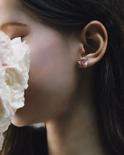 Mini mosaic studs earring