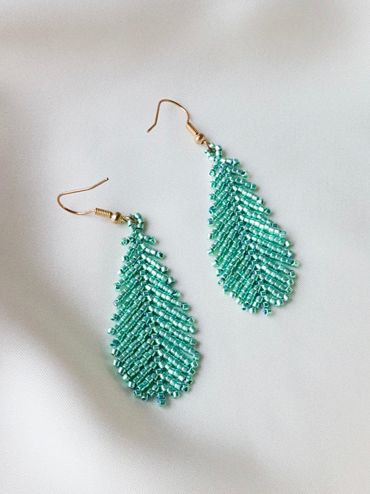 Emerald Leaf Earrings
