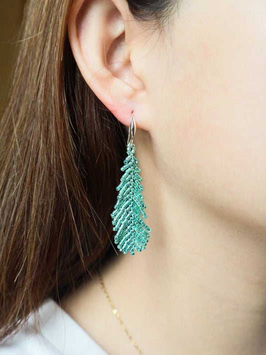 Emerald Leaf Earrings